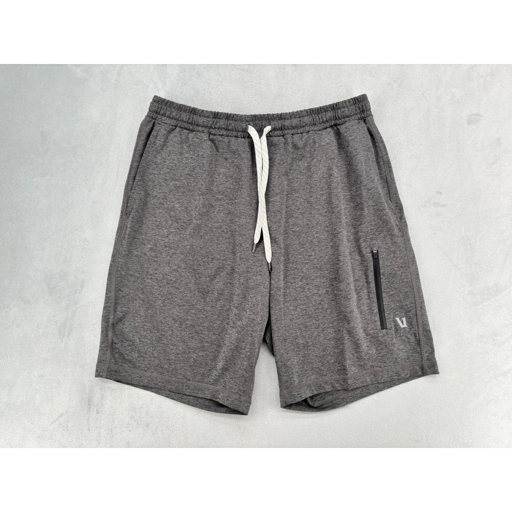 Vuori Kore Shorts Mens Large Gray Charcoal Heather Athletic Training Gym V3018